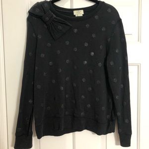 Kate Spade black glitter dot sweatshirt, size M